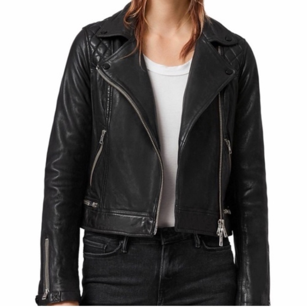 All Saints Leather Motorcycle Jacket